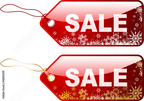 Christmas sale labels