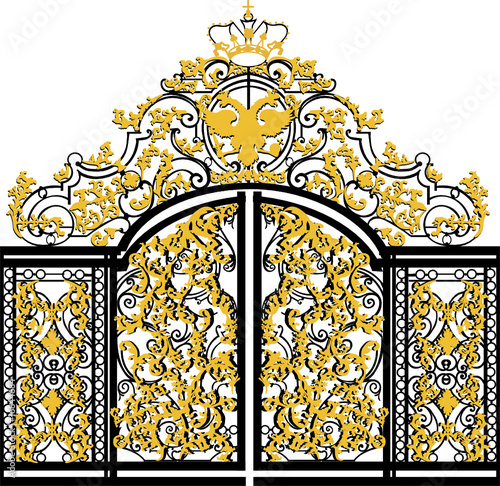 gold gate with eagle