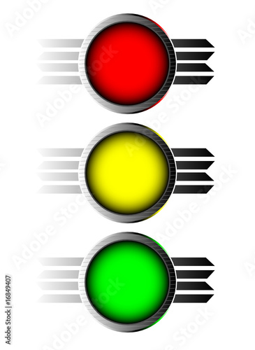 three color buttons