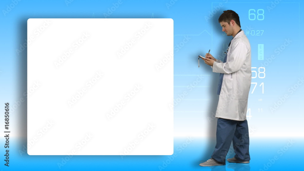 Animation of a doctor writing a prescription Animation of a doctor writing a prescription