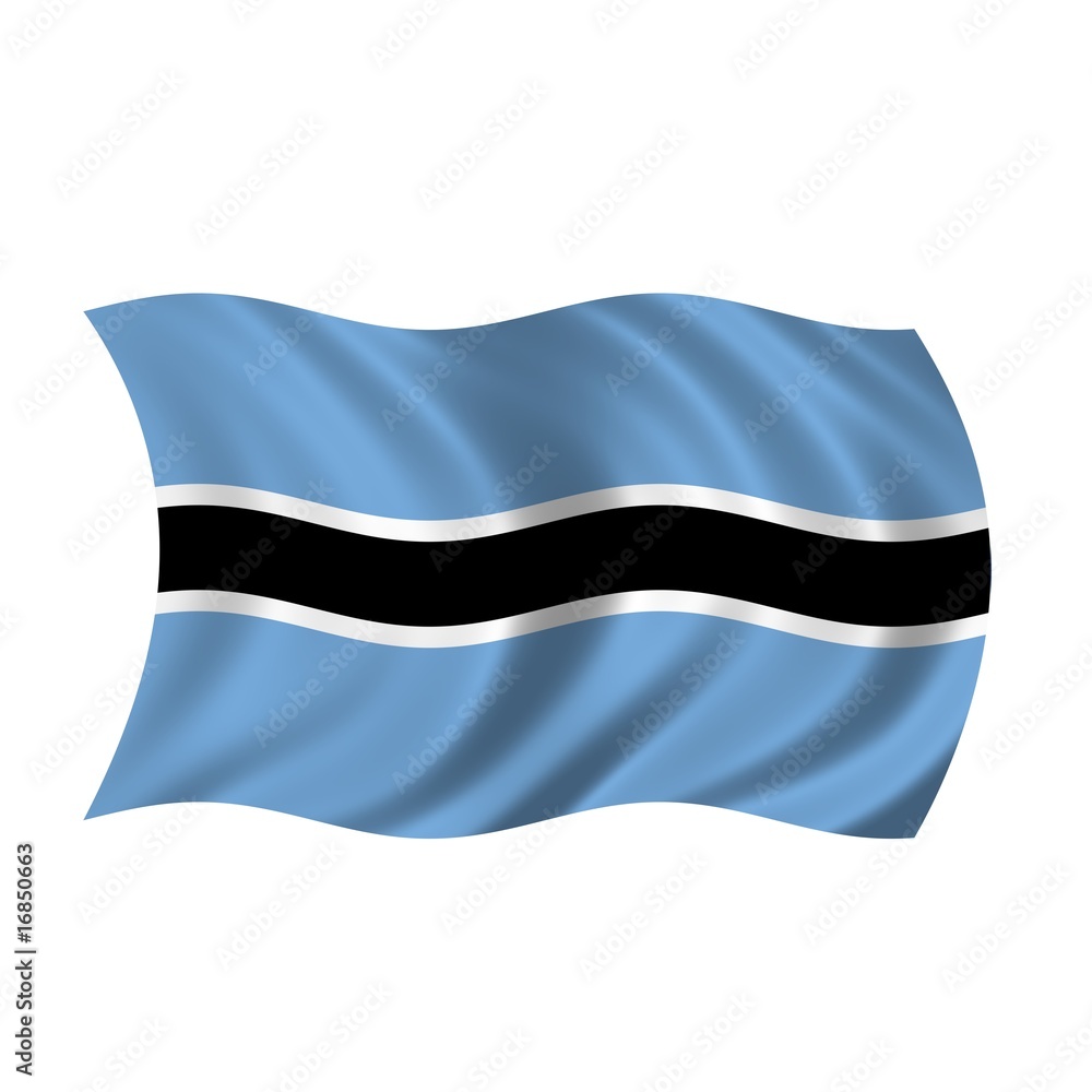 Fototapeta premium Flagge Botsuana