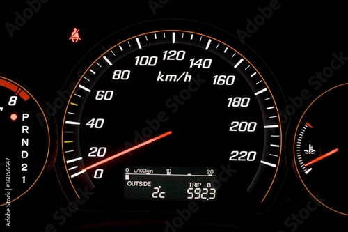 Illuminated speedometer photo