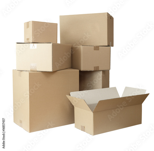 cardboard boxes stack package