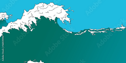 fond mer et vague vecteur - background the sea and wave vector