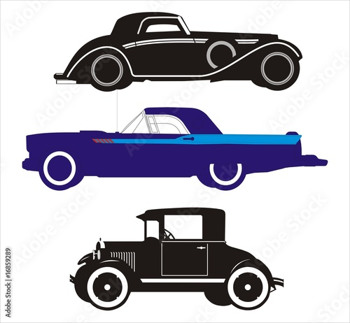 Vector illustration retro cars