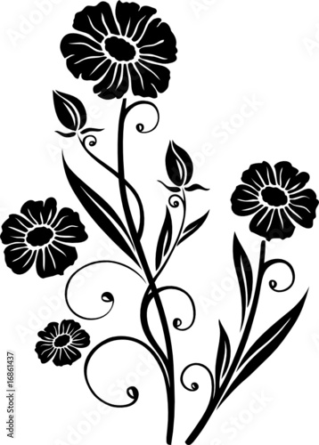 Wandtattoo, Blume, Ranke, Blüte, filigran und floral