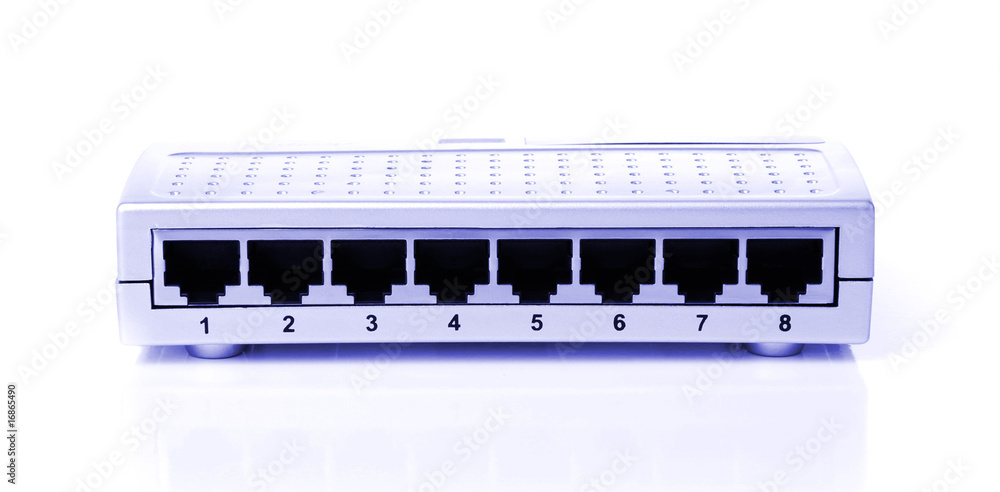 router, commutator, switchboard with the connected cables router, commutator, switchboard with the connected cables