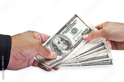 Fotografi Exchanging Money