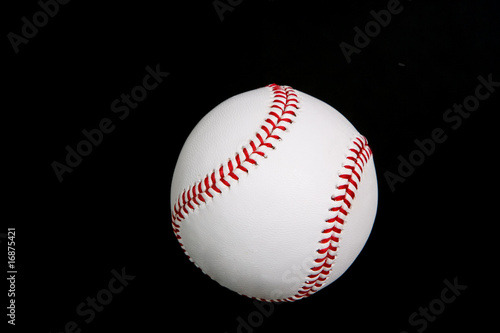 baseball on black background