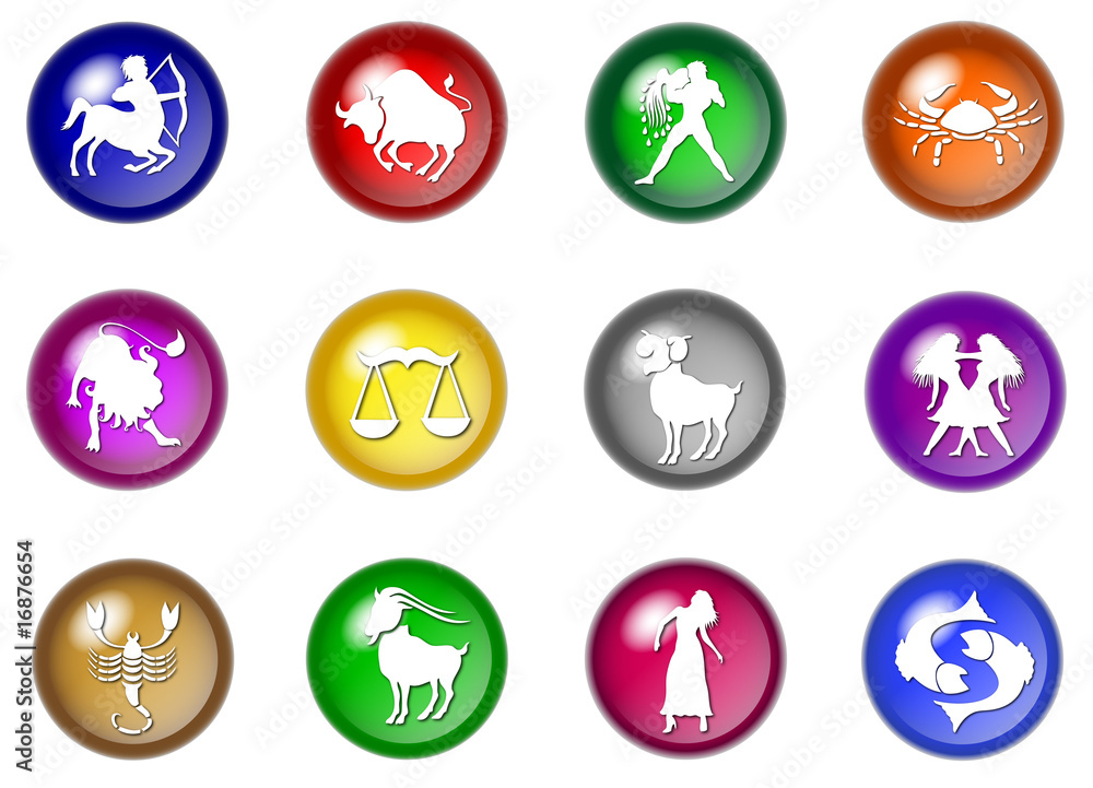 bunte sternzeichen buttons vektor bunte sternzeichen buttons vektor