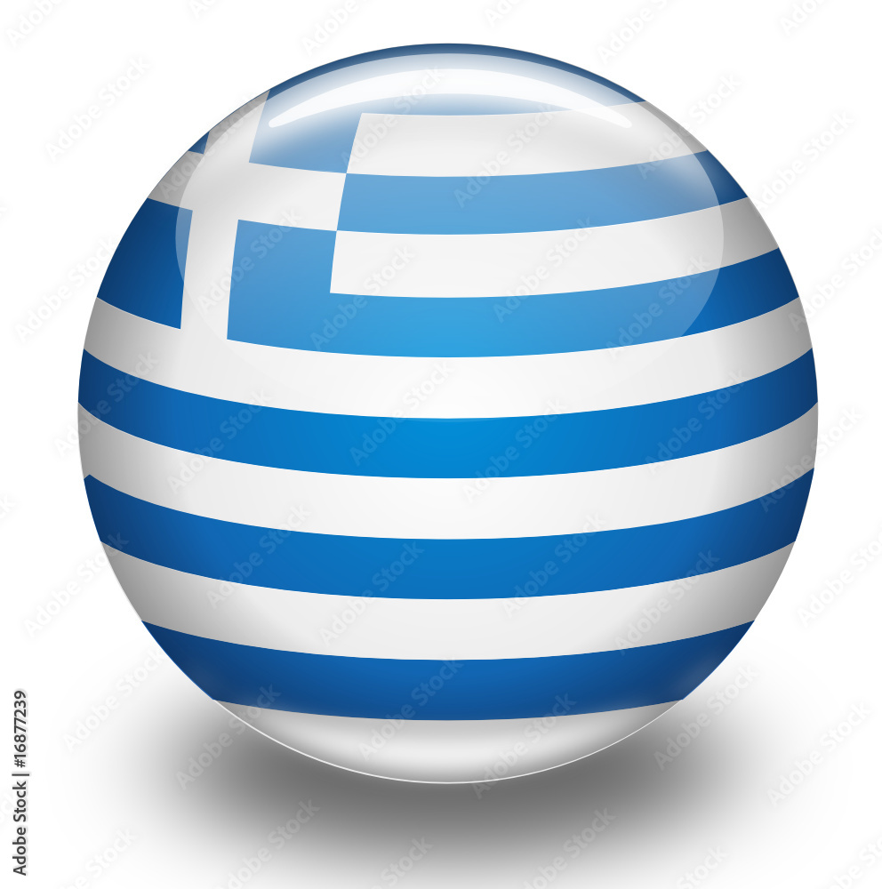 Kugel Griechenland Fahne