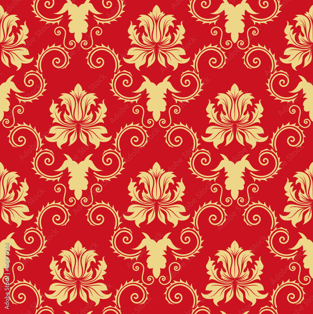 Fototapeta premium damask seamless background