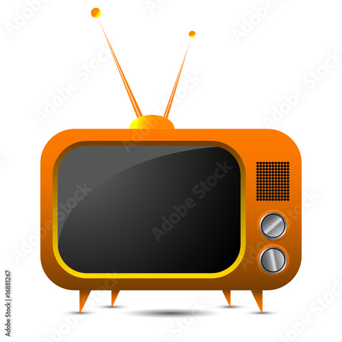 Orange retro TV