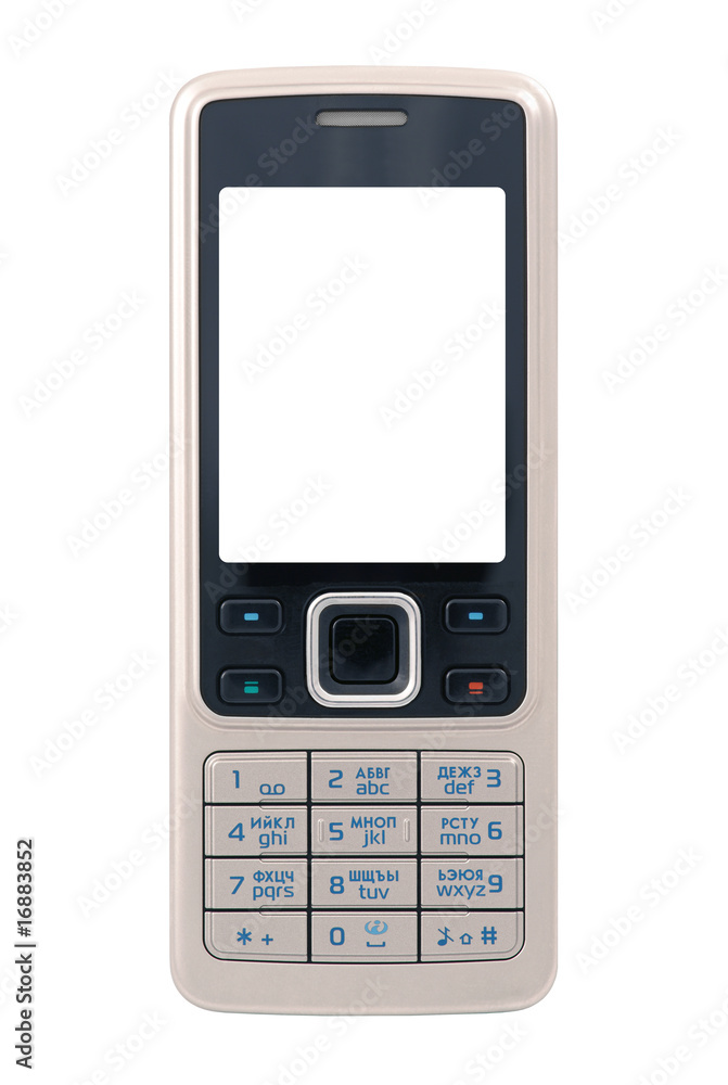 Business mobile phone with clean display (isolated) Business mobile phone with clean display (isolated)