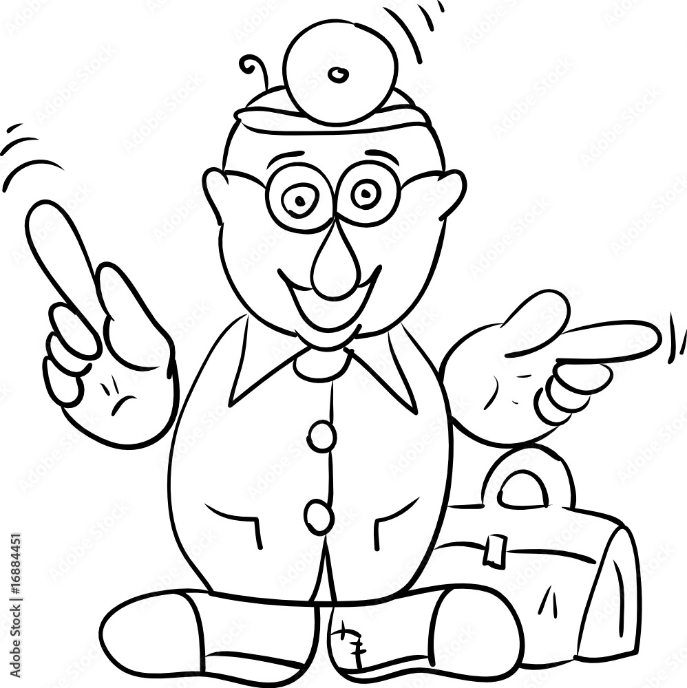 vector - Doctor with bag isolated on background vector - Doctor with bag isolated on background