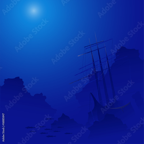 Background with wreck