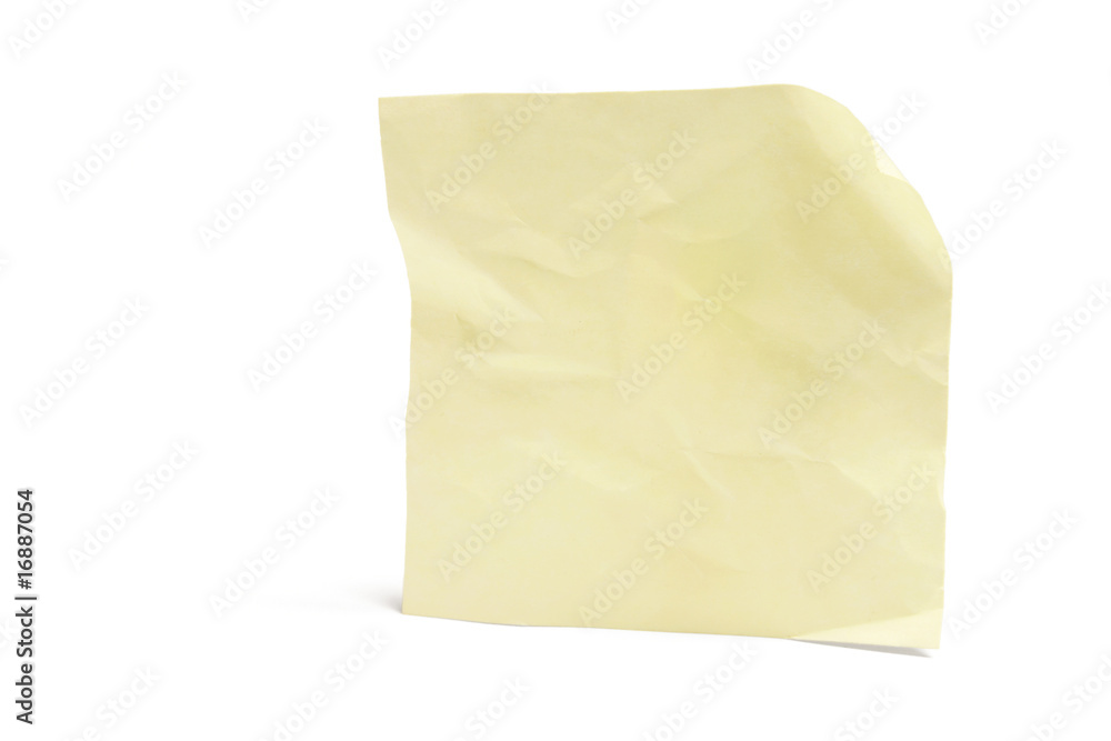 Crumpled Post It Note Paper Crumpled Post It Note Paper