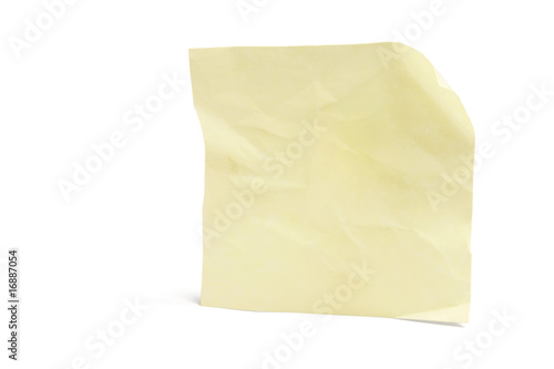 Crumpled Post It Note Paper