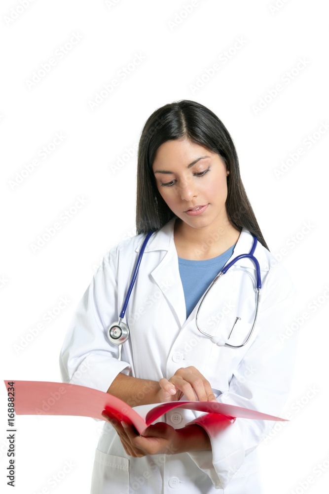 Berautiful brunette indian young happy doctor woman Berautiful brunette indian young happy doctor woman
