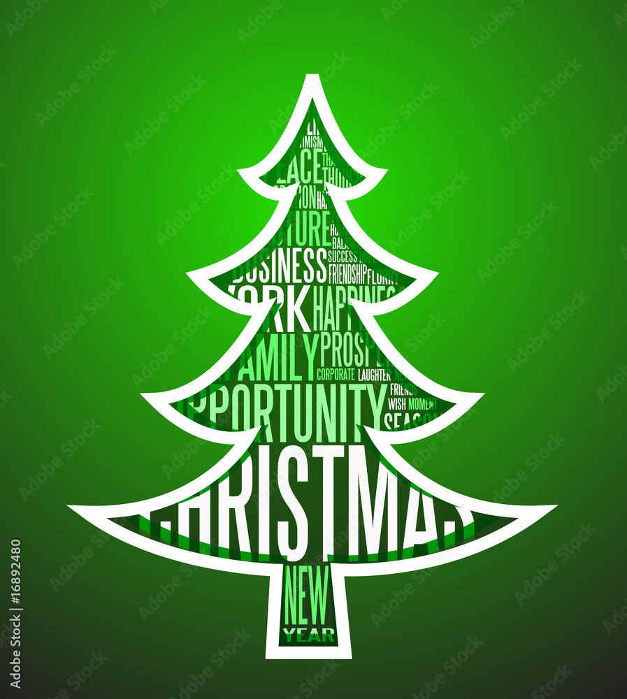 Christmas card with christmas tree Christmas card with christmas tree