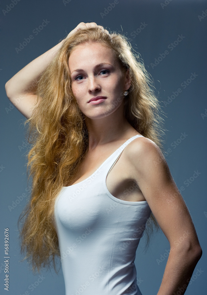 Close-up portrait of a beautiful young lady Close-up portrait of a beautiful young lady