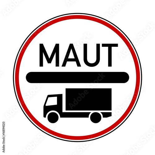 Verkehrsschild LKW Maut Vektor