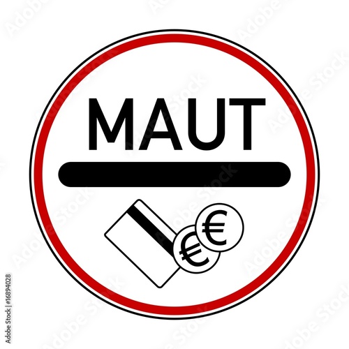 Verkehrsschild MAUT Vektor