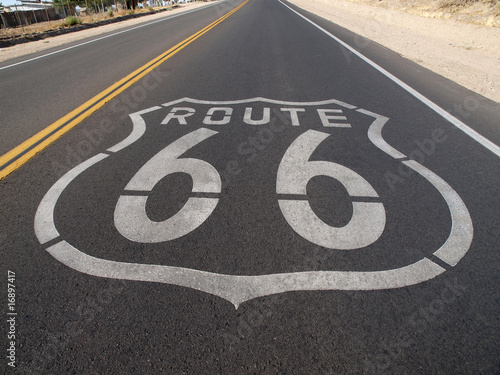Route 66 Pavement Sign