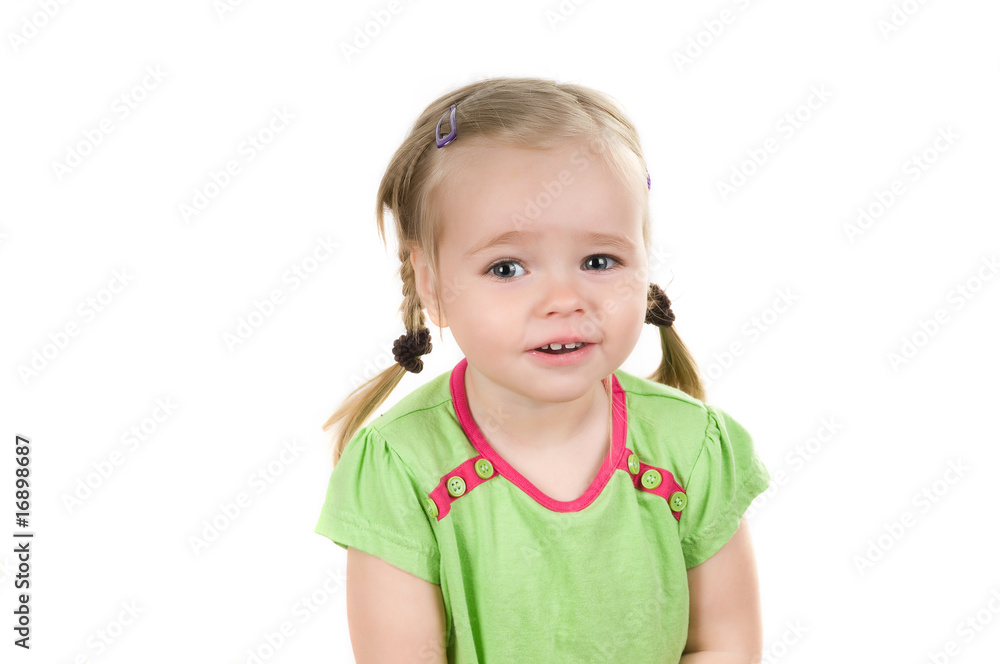 A little girl in studio A little girl in studio