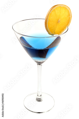 Wallpaper Mural Blue cocktail with orange slice Torontodigital.ca