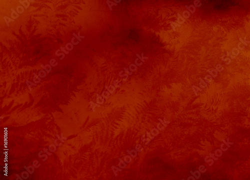 Fototapeta red background texture or wallpaper with ferns in filigree