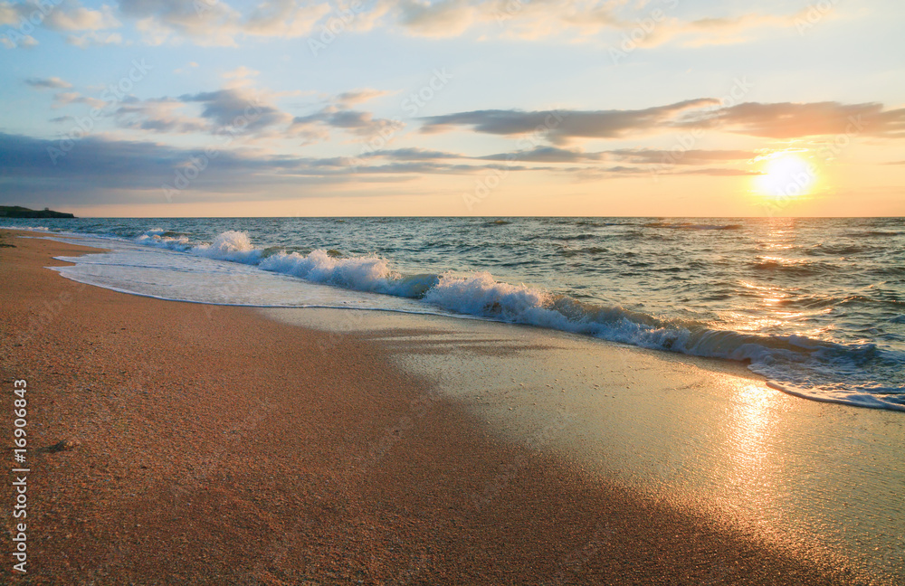 Sea sunset surf wave