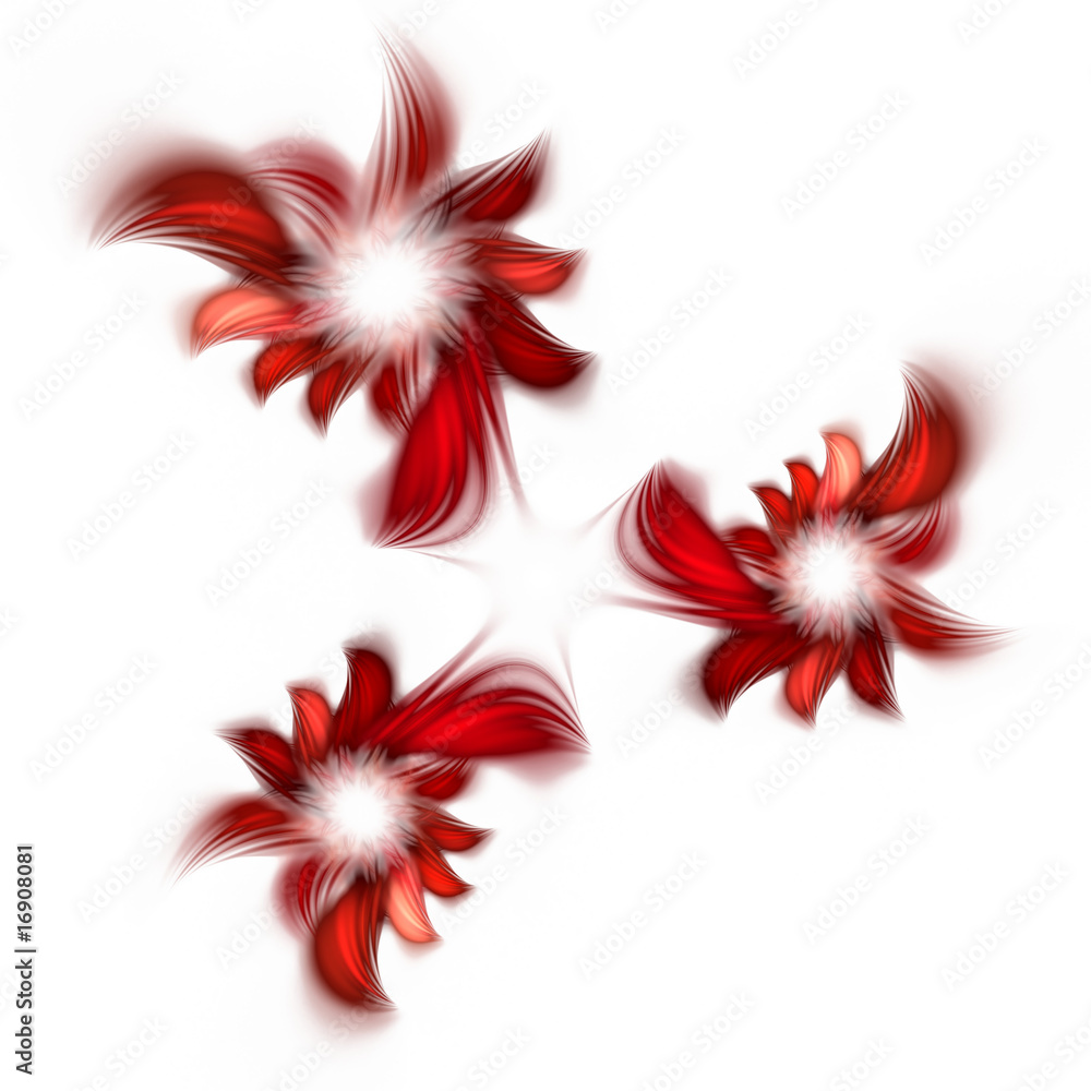 Abstract fractal flowers