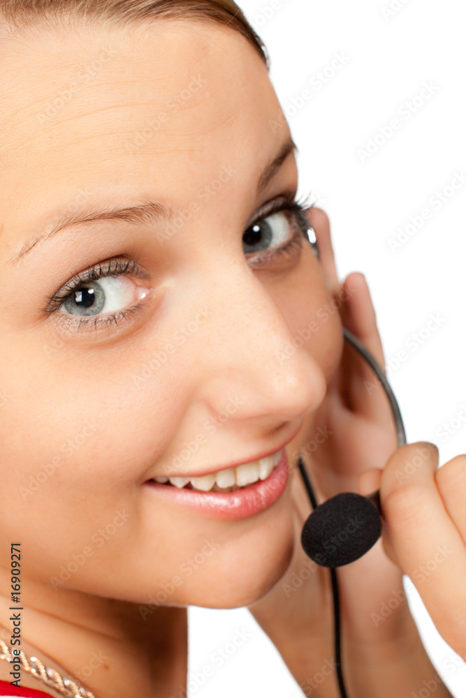 Beautiful customer representative Beautiful customer representative