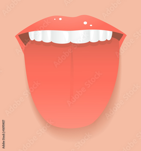 Woman tongue