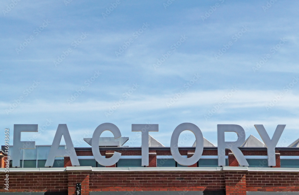 Fototapeta premium Generic factory signage