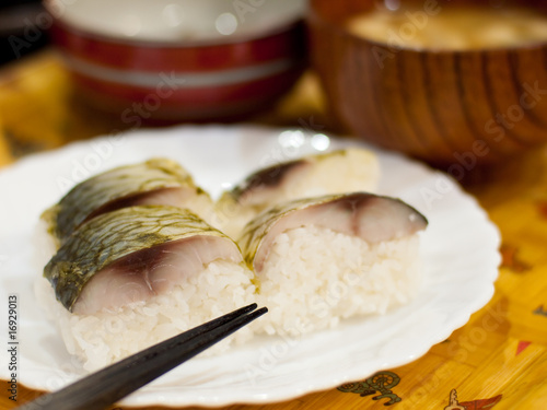 Sushi of the mackerel