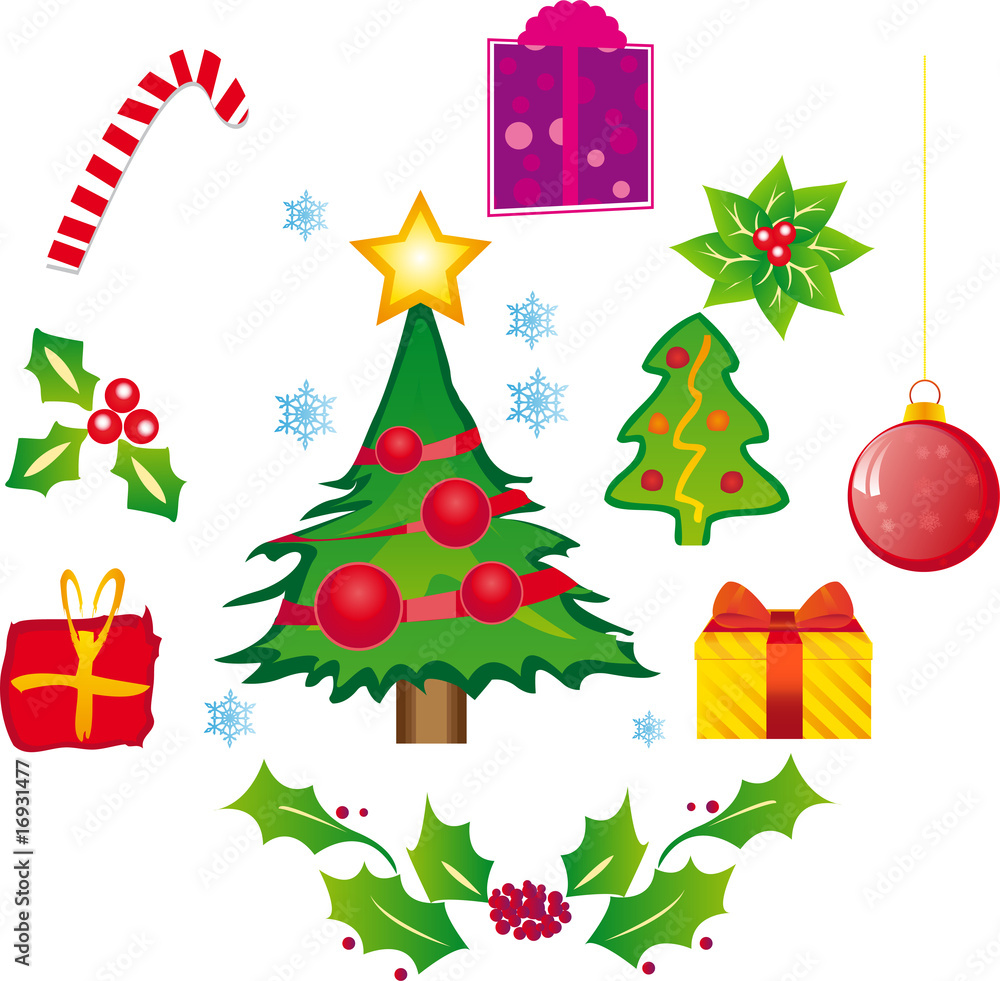Naklejka premium Christmas vector pack I.