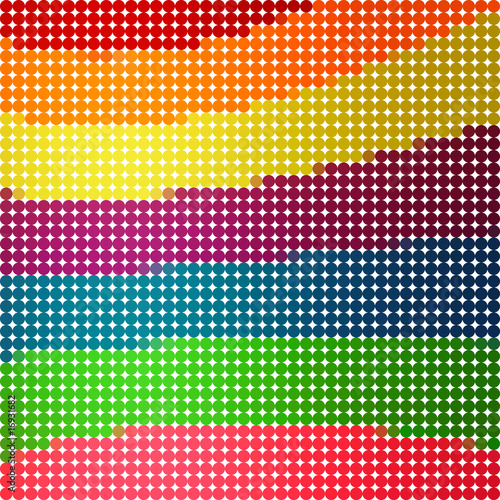 Abstract round pixel points mosaic background