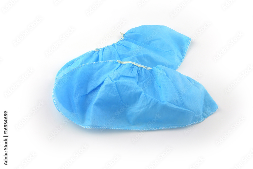 Surchaussures sur fond blanc Surchaussures sur fond blanc