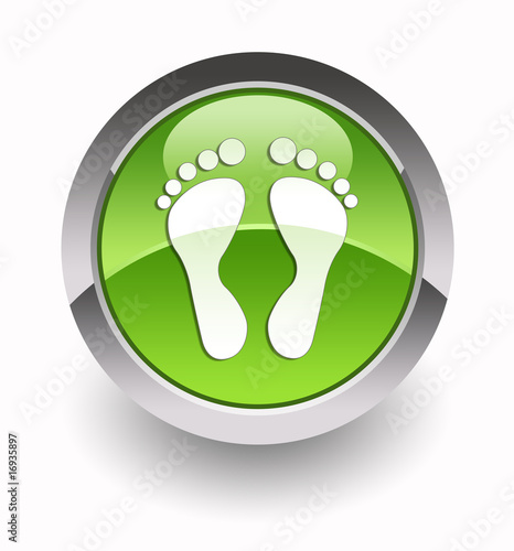 Footprint glossy icon photo