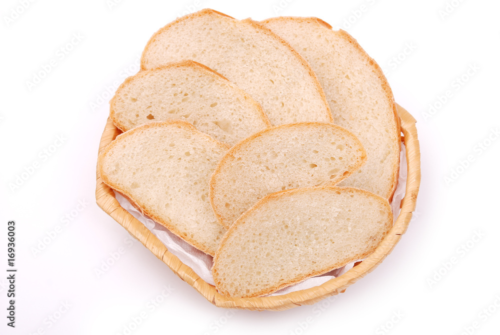 bread isolated on white