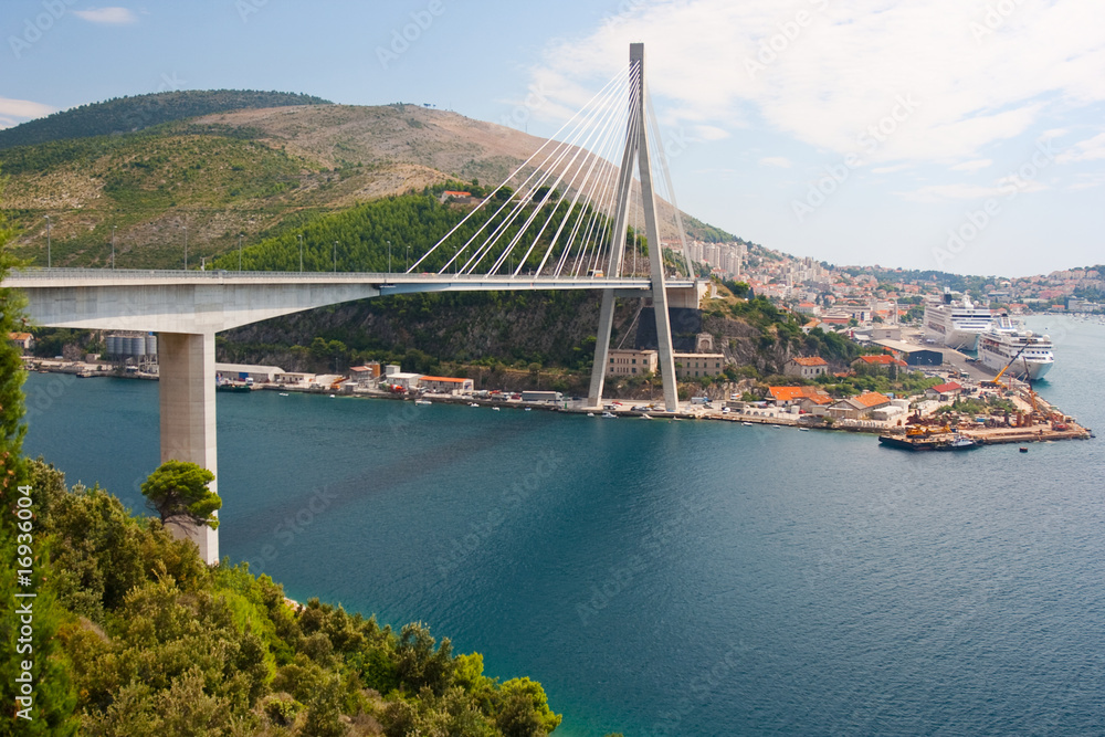 Frank Tudman's Bridge. Suspension bridge in Dubrovnik