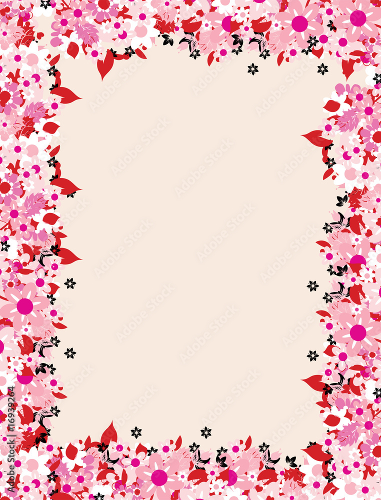 Floral frame with place for your text