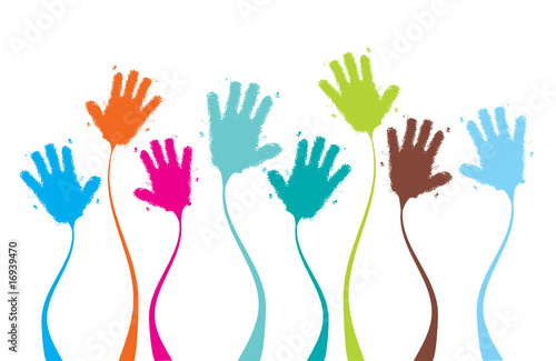 Applause, clapping hands funny, background for your design