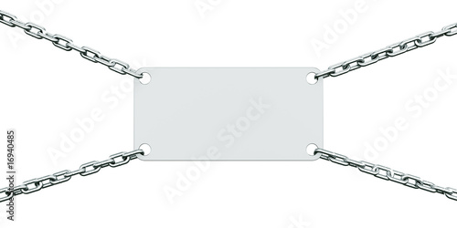 Sign with chains