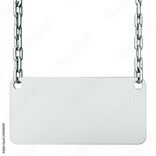 Sign with chains