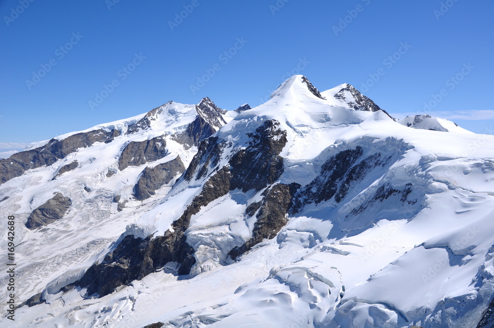 Obraz premium Monte Rosa niedaleko Zermatt i Matterhorn