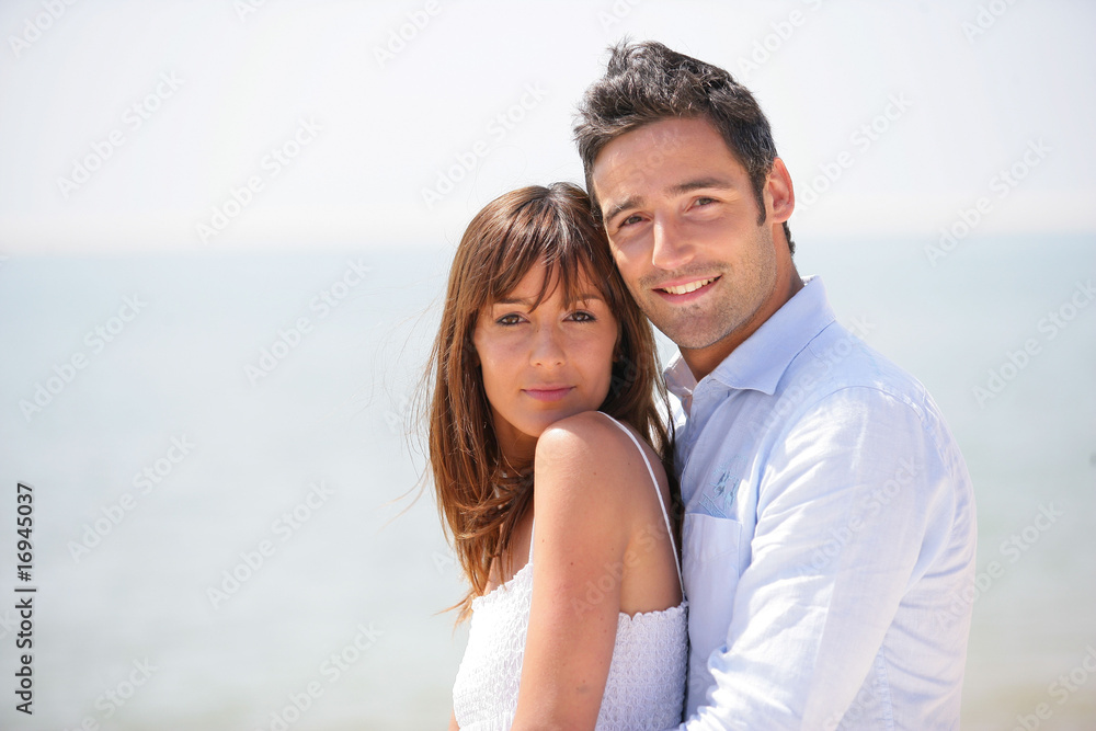 Portrait d'un homme et d'une femme à la mer Portrait d'un homme et d'une femme à la mer