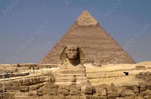 Pyramids and sphinx